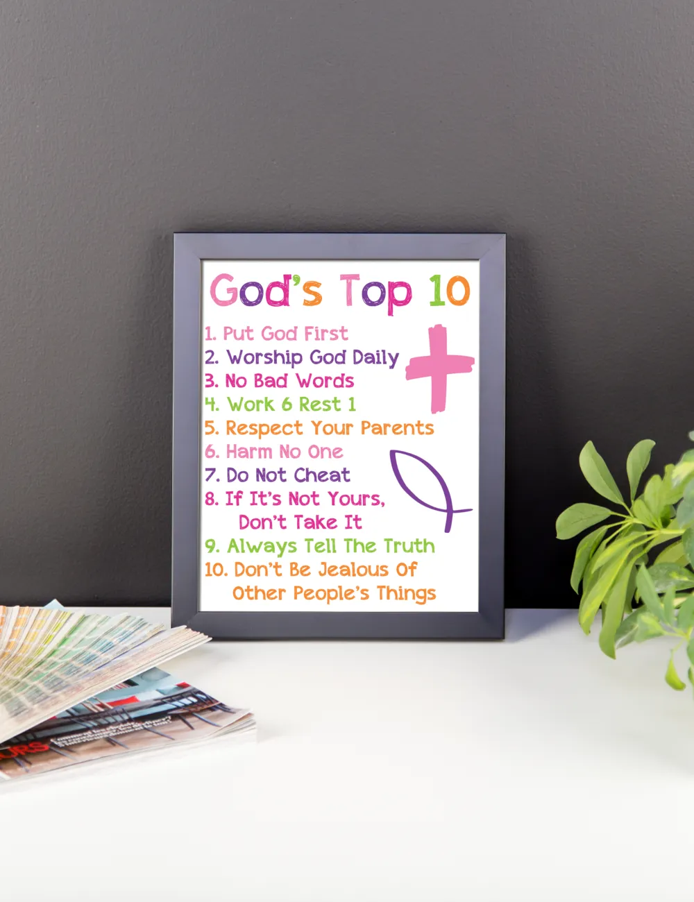 Gods 10 Commandments for Kids - Bible Art