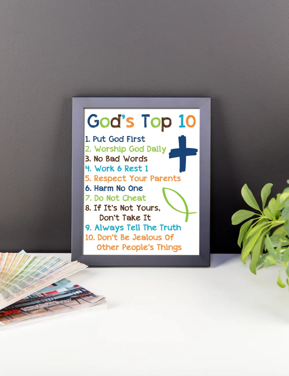 Gods 10 Commandments for Kids - Bible Art