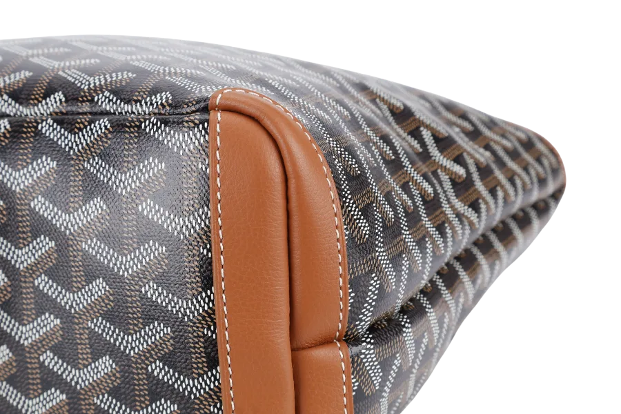 GOYARD ARTOIS PM BAG BLACK AND TAN COLOR WITH DUST COVER