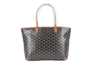 GOYARD ARTOIS PM BAG BLACK AND TAN COLOR WITH DUST COVER