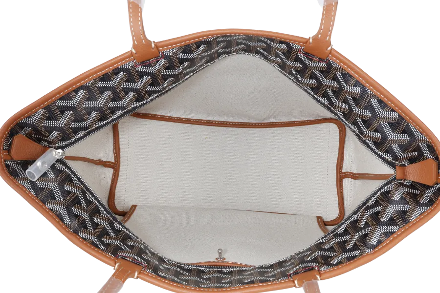 GOYARD ARTOIS PM BAG BLACK AND TAN COLOR WITH DUST COVER