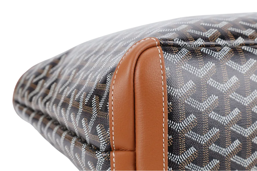 GOYARD ARTOIS PM BAG BLACK AND TAN COLOR WITH DUST COVER