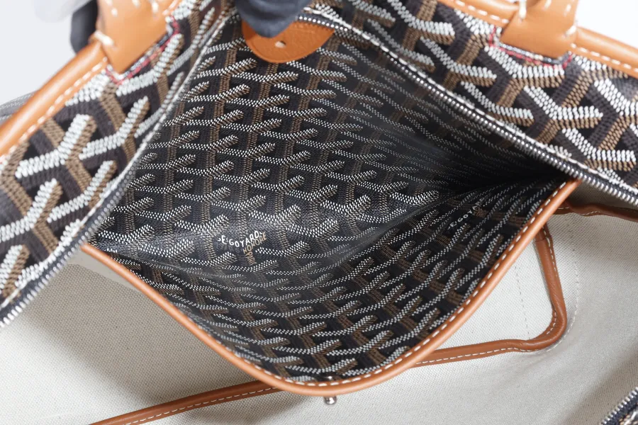 GOYARD ARTOIS PM BAG BLACK AND TAN COLOR WITH DUST COVER