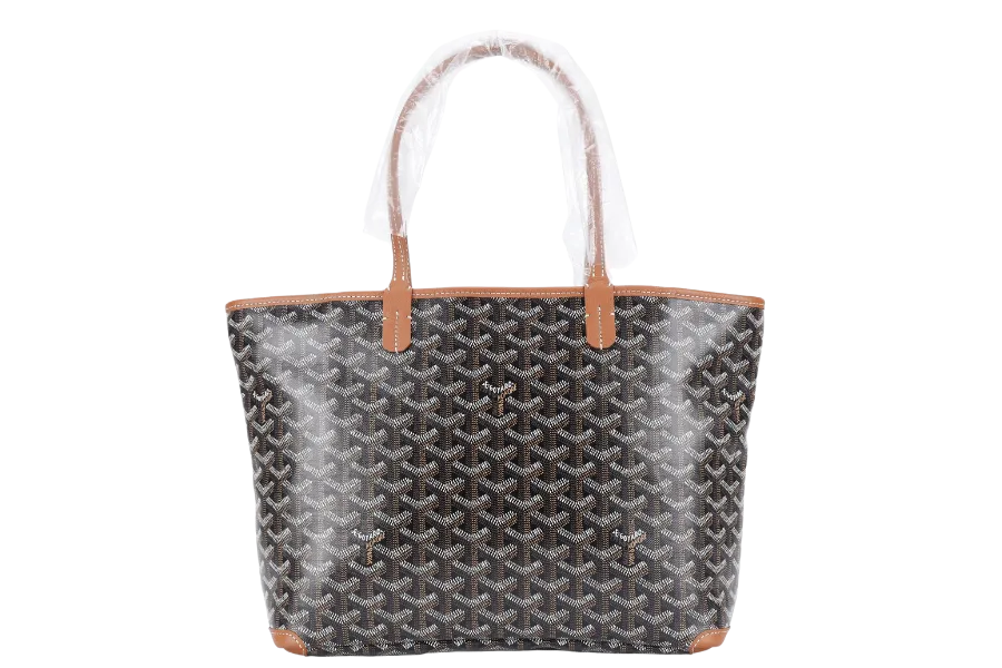 GOYARD ARTOIS PM BAG BLACK AND TAN COLOR WITH DUST COVER