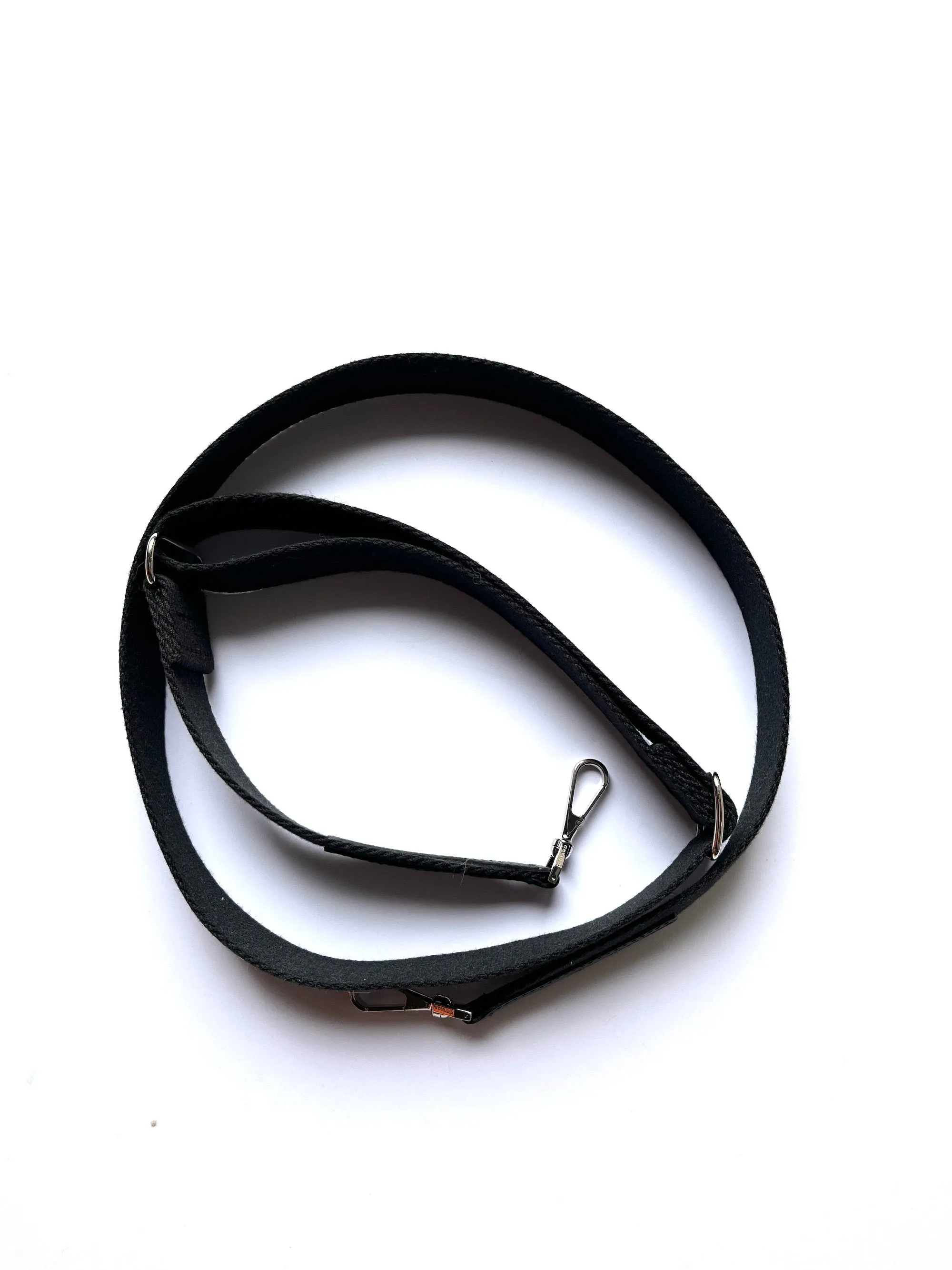 GOYARD Black Canvas Calfskin Adjustable Crossbody Strap
