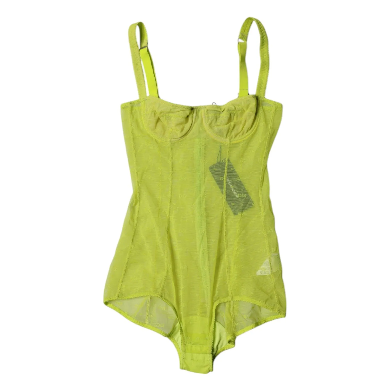 Green Tulle Balconette Bra Bodysuit Underwear