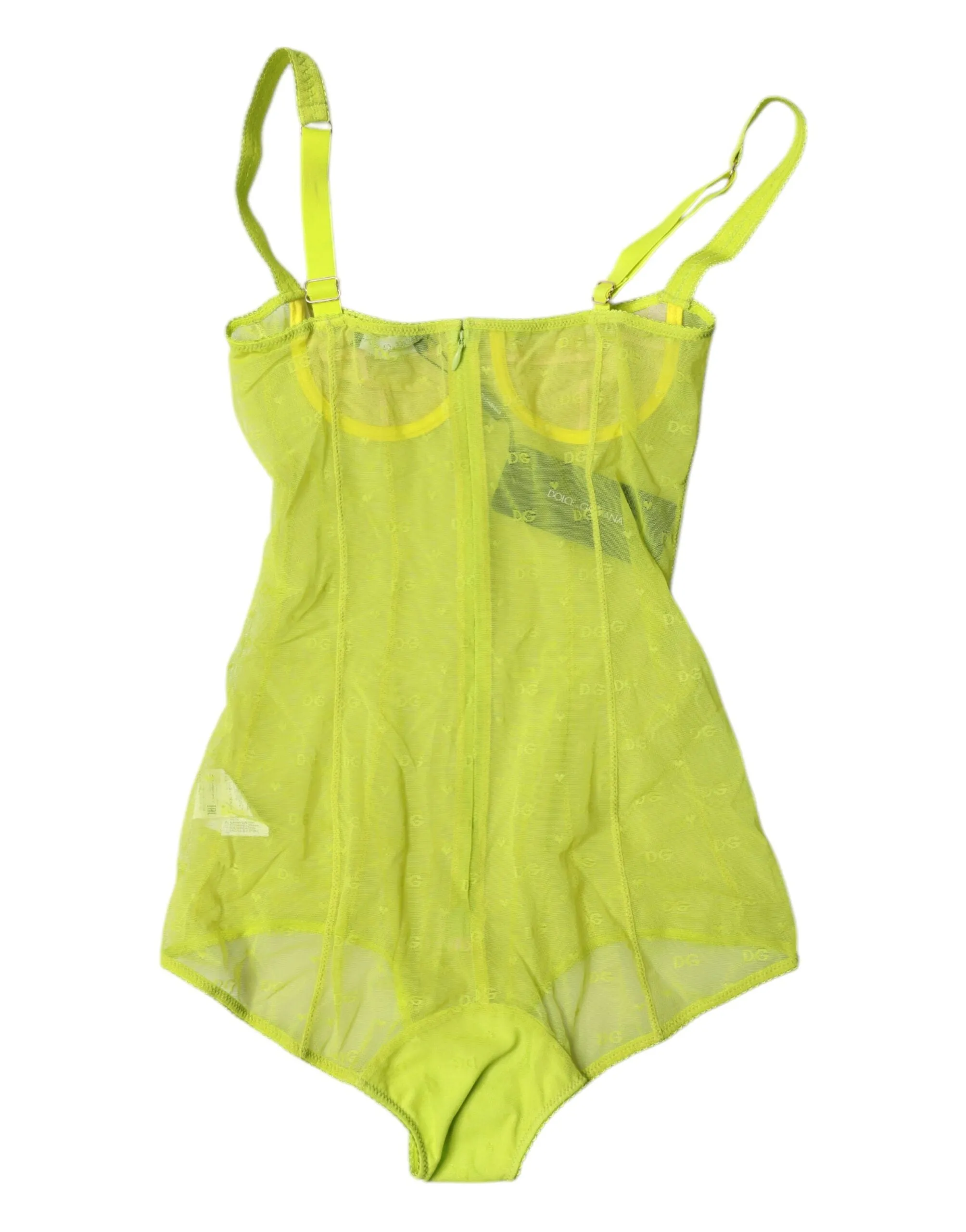 Green Tulle Balconette Bra Bodysuit Underwear