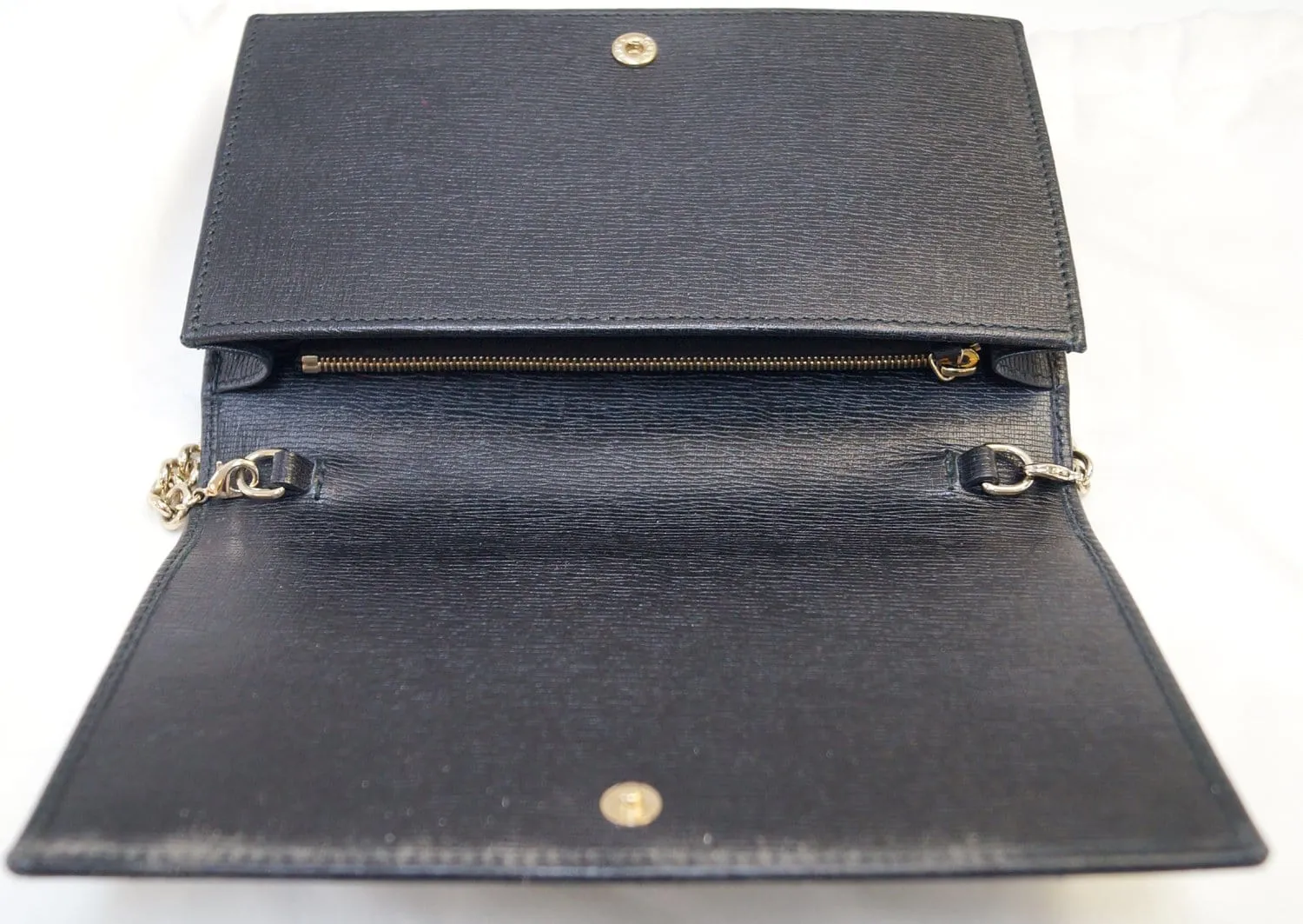 GUCCI Chain Black Crossbody Clutch Bag 354697