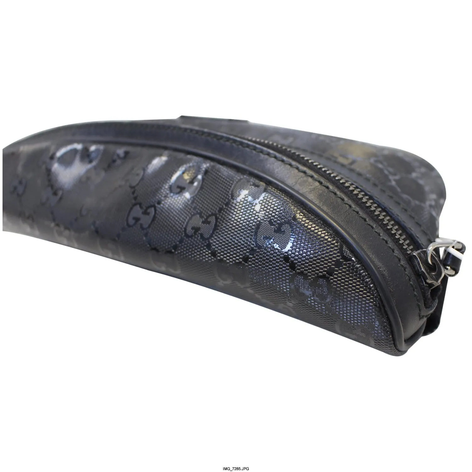 GUCCI GG Imprime Monogram Waist Bum Bag Black 233269