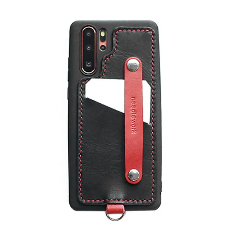 Handmade Leather Huawei P30 Pro Case with Card Holder CONTRAST COLOR Huawei P30 Pro Leather Case