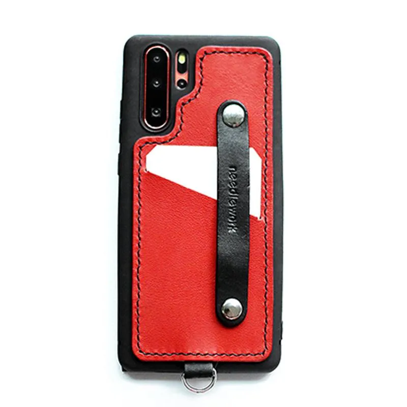 Handmade Leather Huawei P30 Pro Case with Card Holder CONTRAST COLOR Huawei P30 Pro Leather Case
