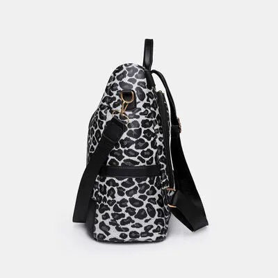 Hazel Blues® |  Leopard PU Leather Backpack Bag