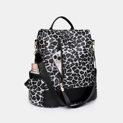 Hazel Blues® |  Leopard PU Leather Backpack Bag