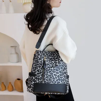 Hazel Blues® |  Leopard PU Leather Backpack Bag