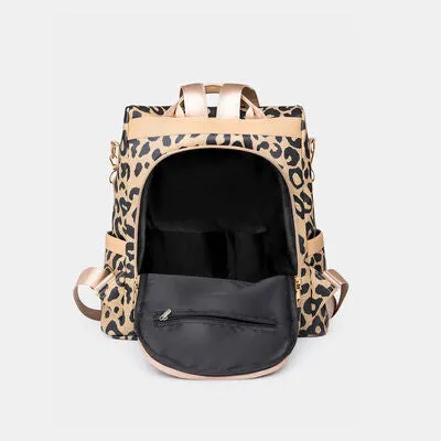 Hazel Blues® |  Leopard PU Leather Backpack Bag