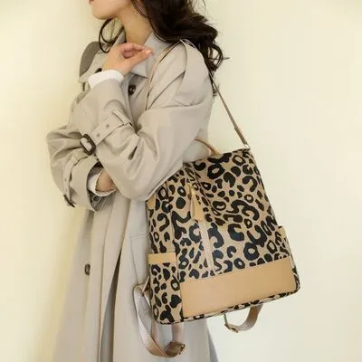Hazel Blues® |  Leopard PU Leather Backpack Bag