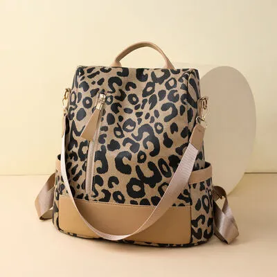 Hazel Blues® |  Leopard PU Leather Backpack Bag