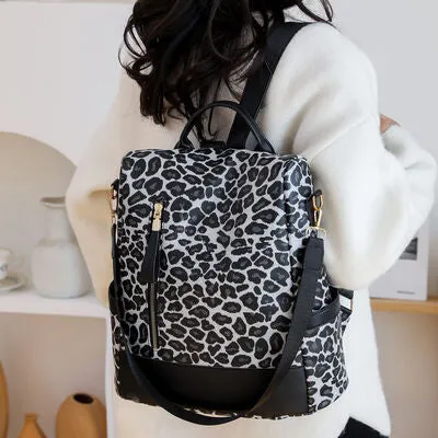 Hazel Blues® |  Leopard PU Leather Backpack Bag