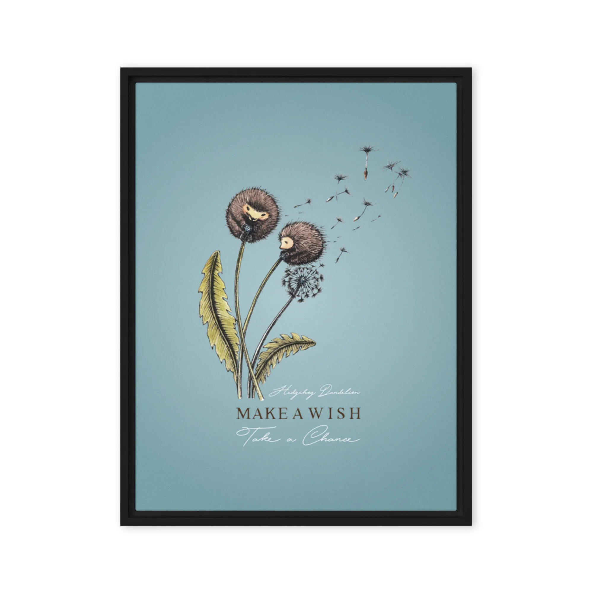 Hedgehog Dandelion Canvas Print