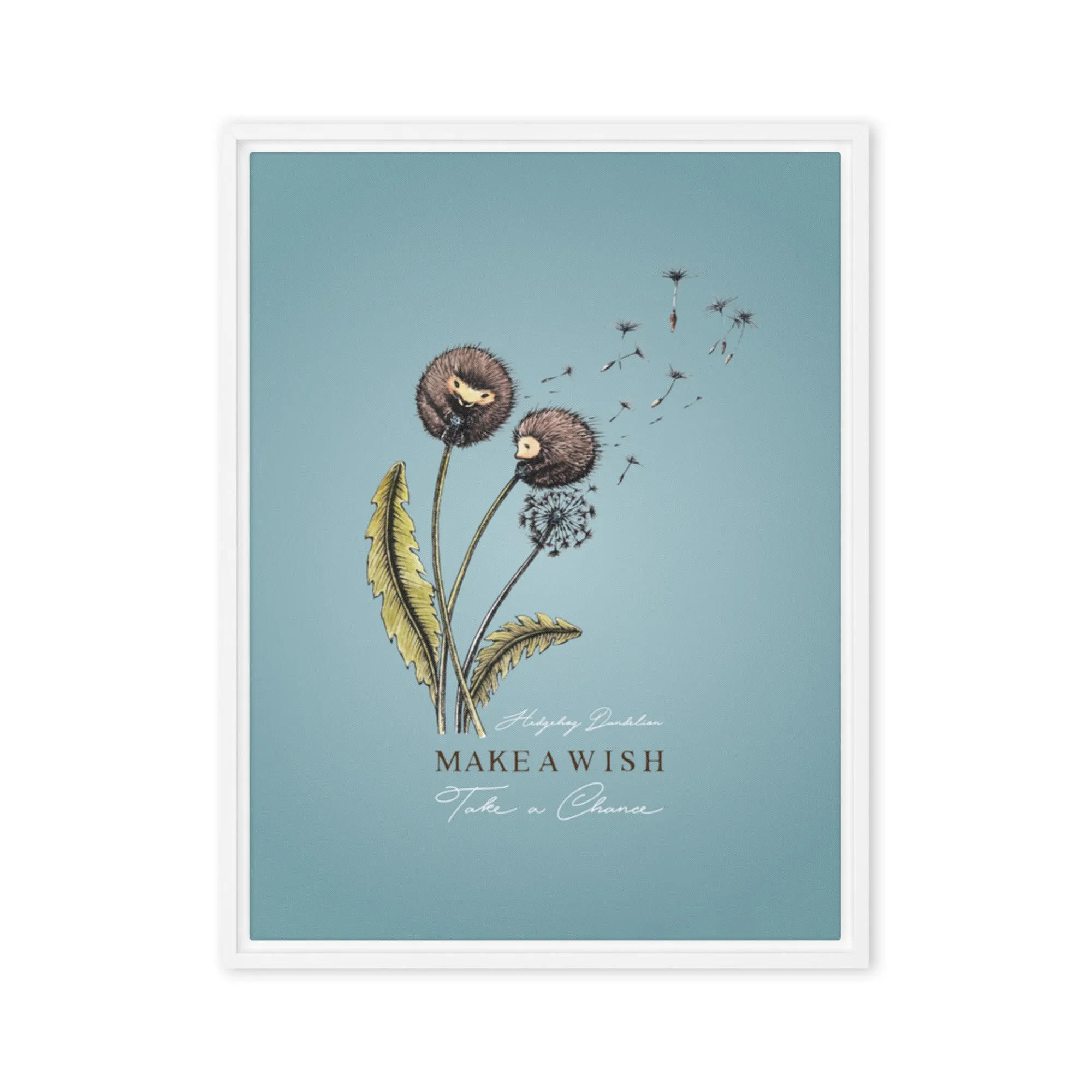 Hedgehog Dandelion Canvas Print
