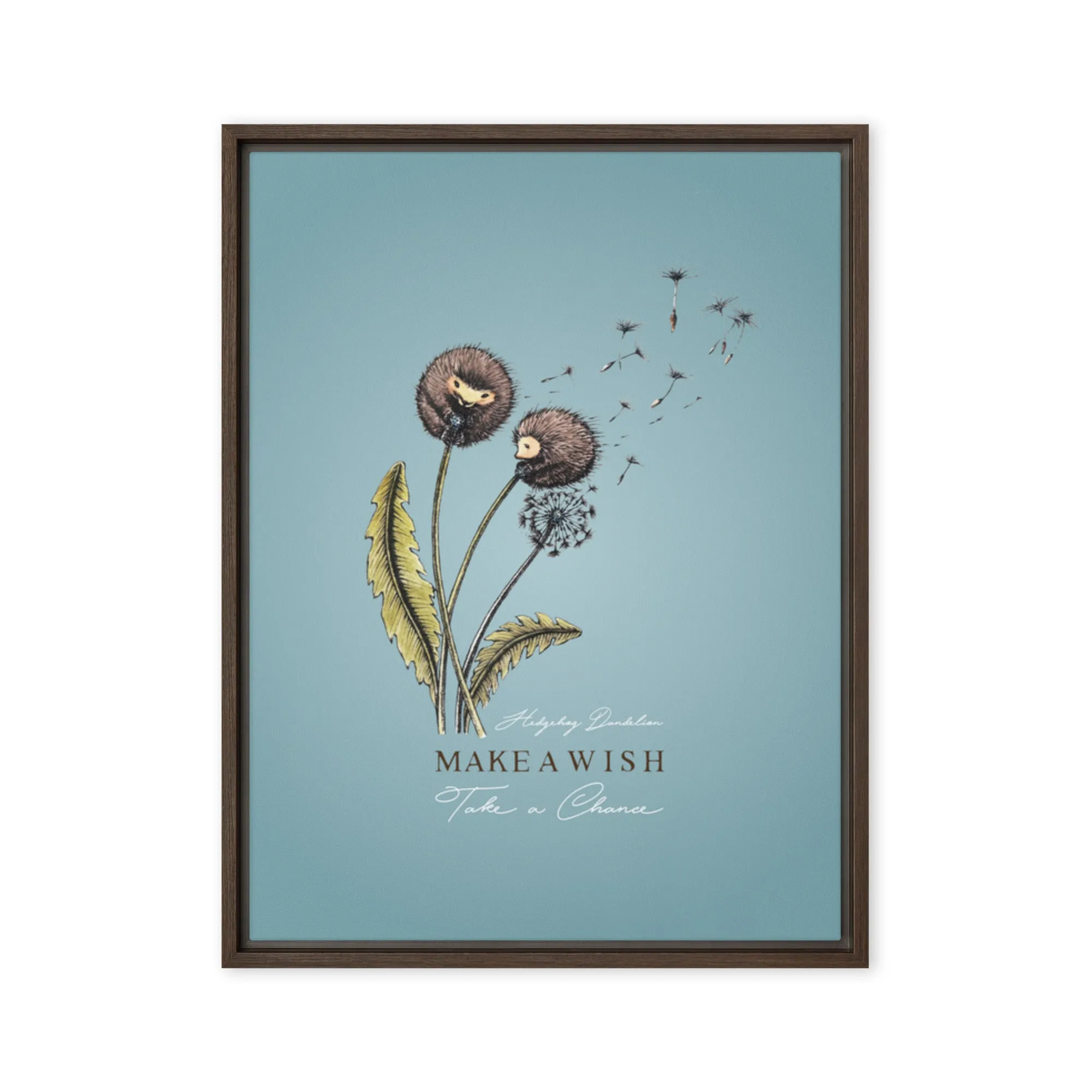 Hedgehog Dandelion Canvas Print