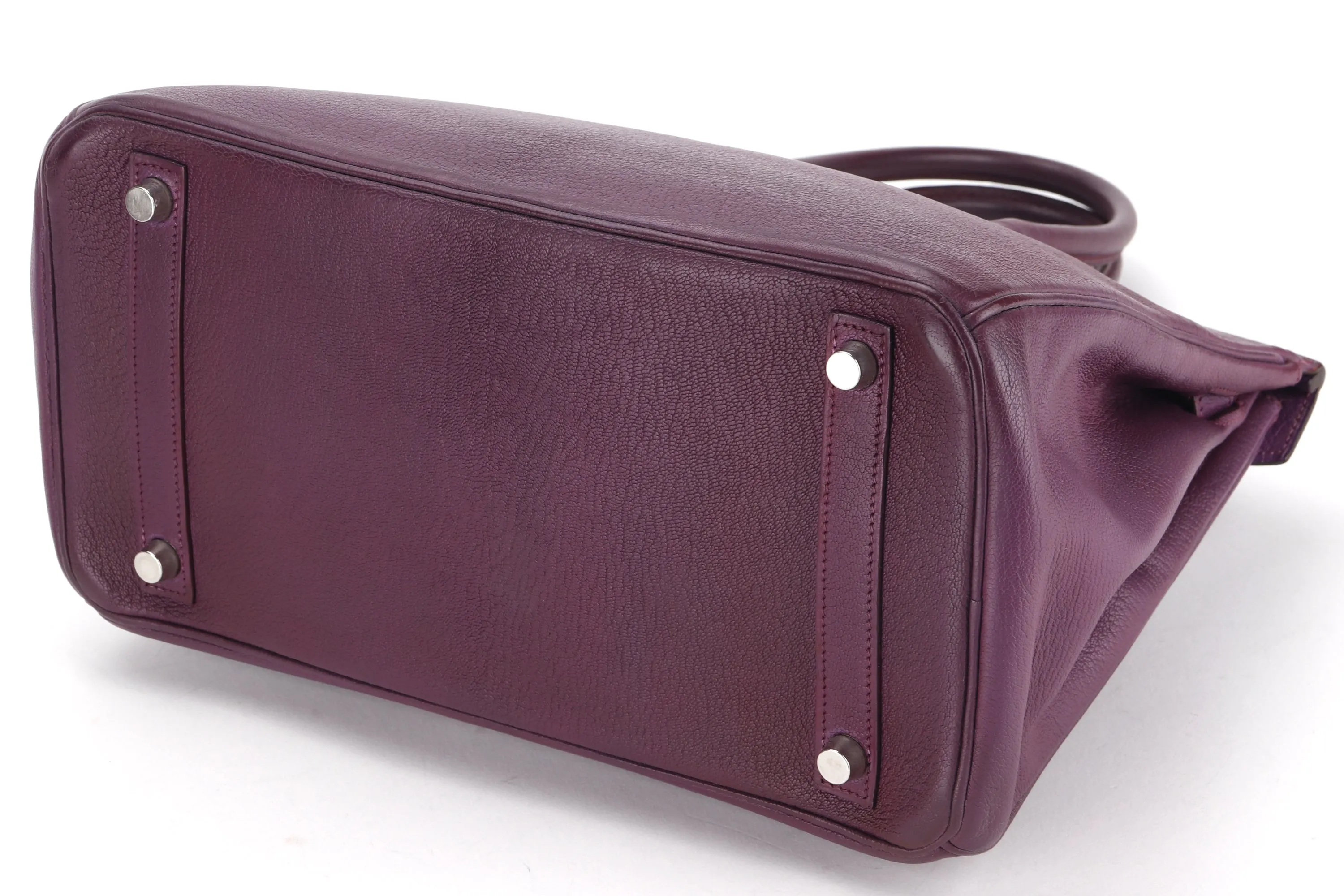 HERMES BIRKIN 30 (STAMP I) CASSIS CHEVRE MYSORE PALLADIUM HARDWARE, WITH 1 KEY, LOCK, RAINCOAT & DUST COVER