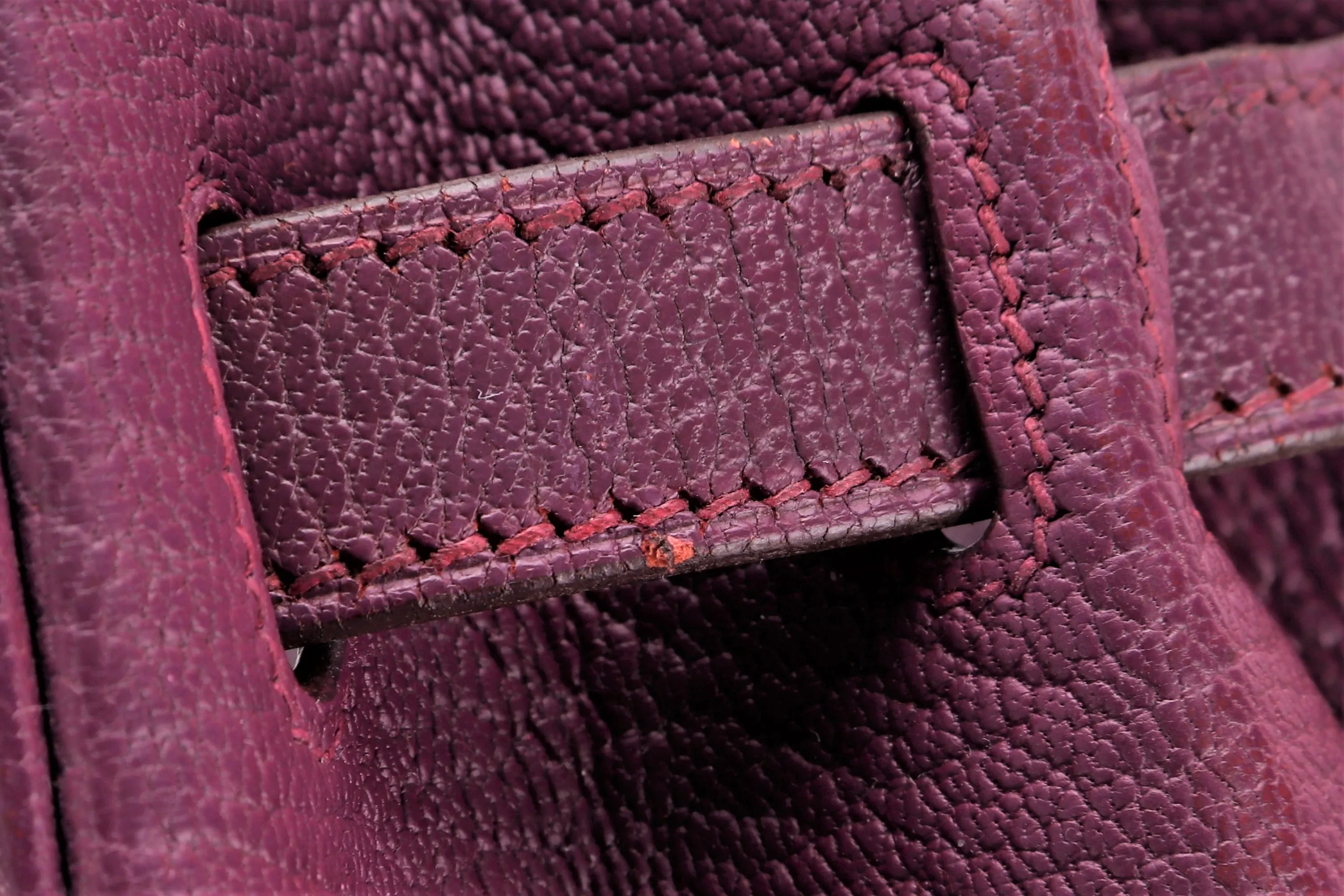 HERMES BIRKIN 30 (STAMP I) CASSIS CHEVRE MYSORE PALLADIUM HARDWARE, WITH 1 KEY, LOCK, RAINCOAT & DUST COVER