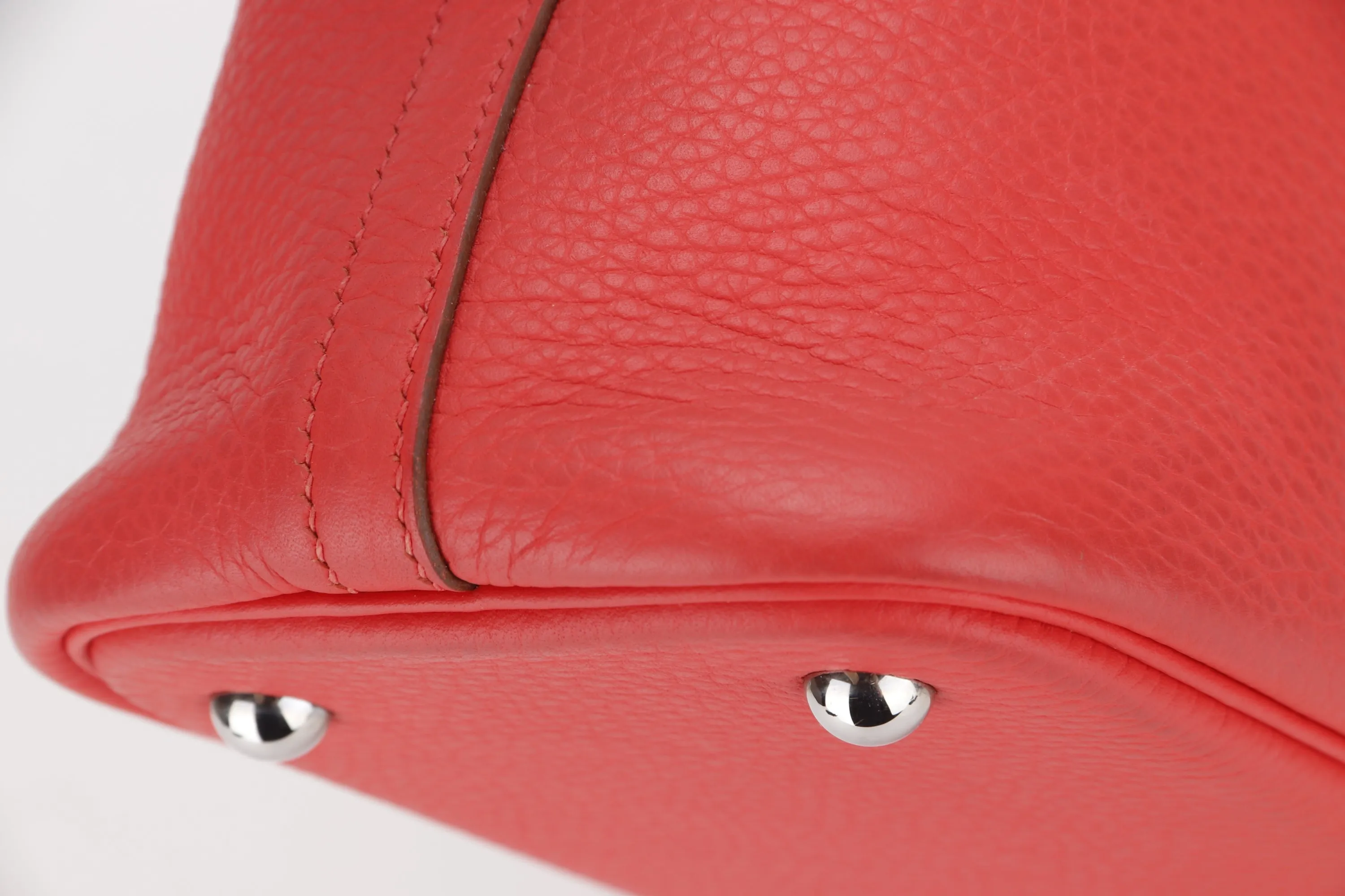 HERMES BOLIDE 31 [STAMP X (2016)] ROSE JAIPUR CLEMENCE LEATHER SILVER HARDWARE, WITH STRAP, KEYS, LOCK & DUST COVER