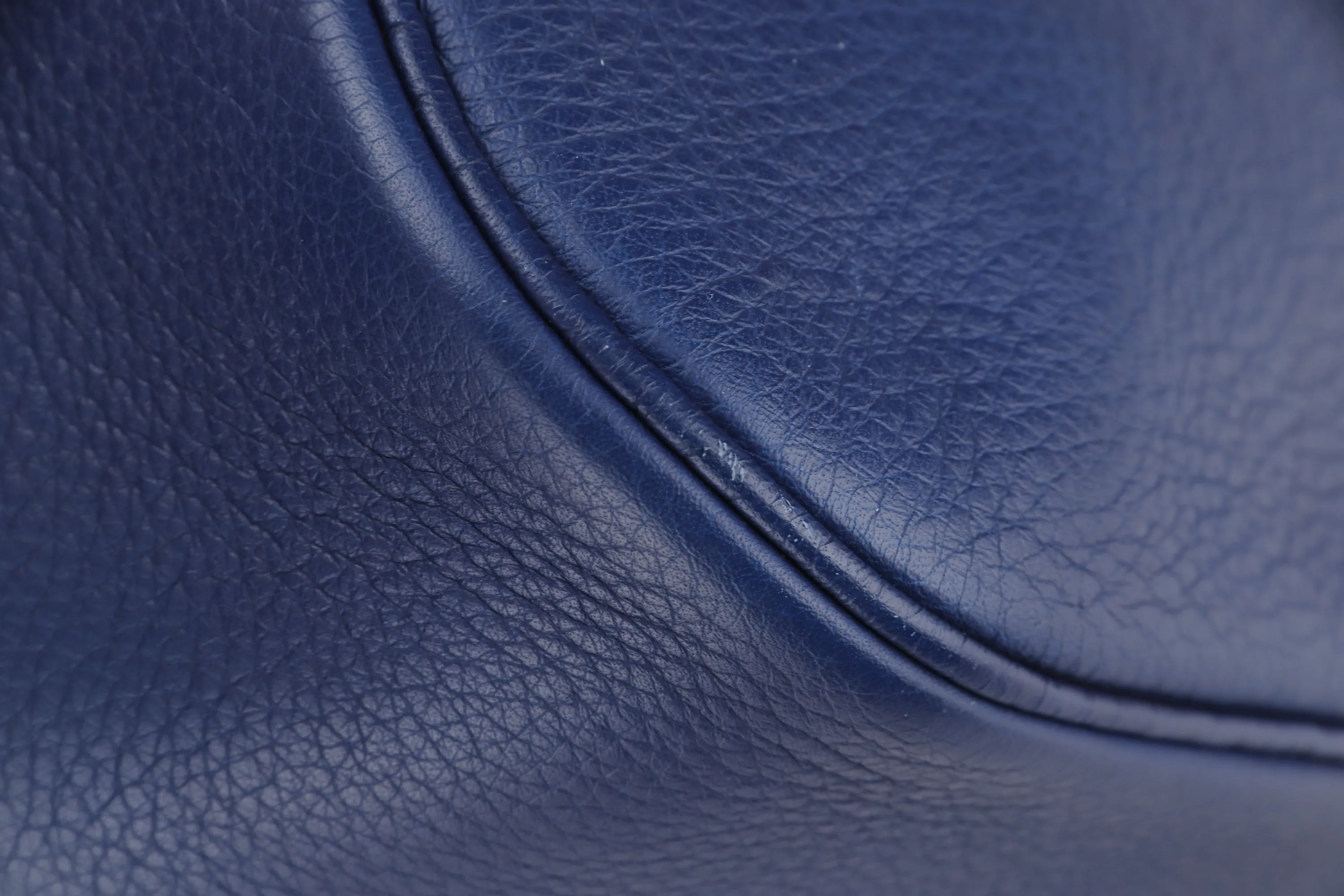 HERMES CHRISTINE SHOULDER BAG (STAMP A) BLUE CALF LEATHER, WITH DUST COVER