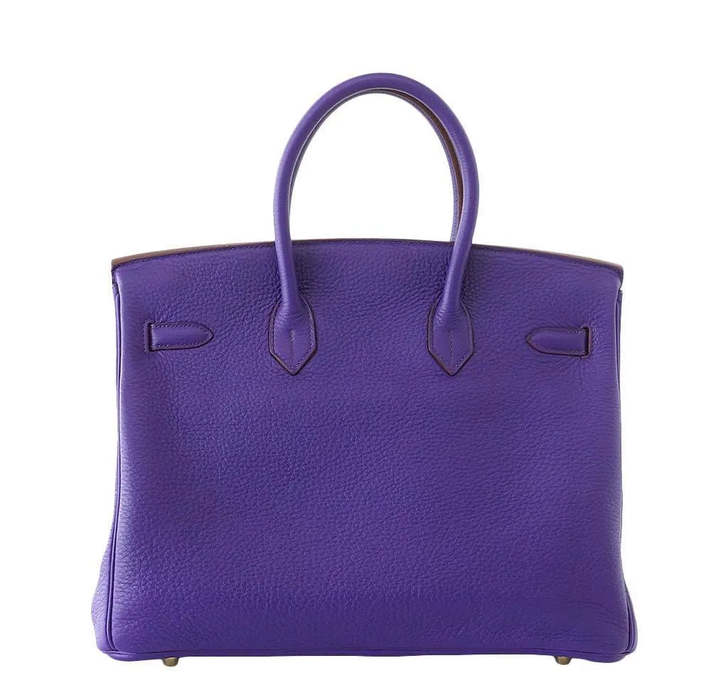Hermès Birkin 35 Iris Special Order Horseshoe Bag