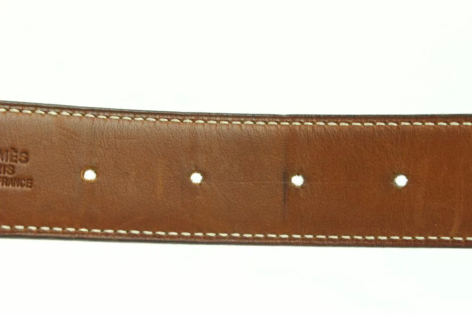 Hermès Black x Silver Reversible Cadena H Belt Kit 863her49