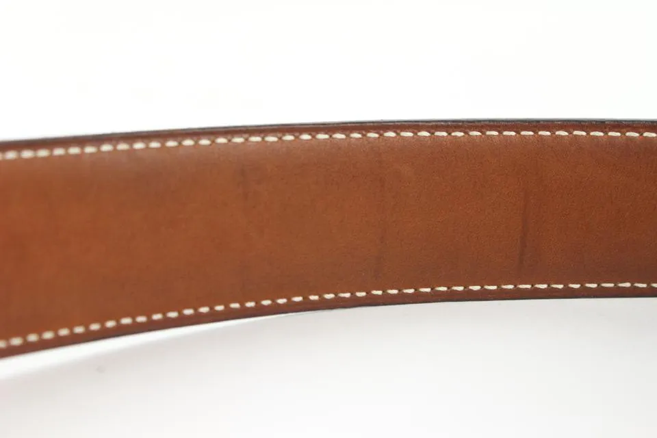 Hermès Black x Silver Reversible Cadena H Belt Kit 863her49