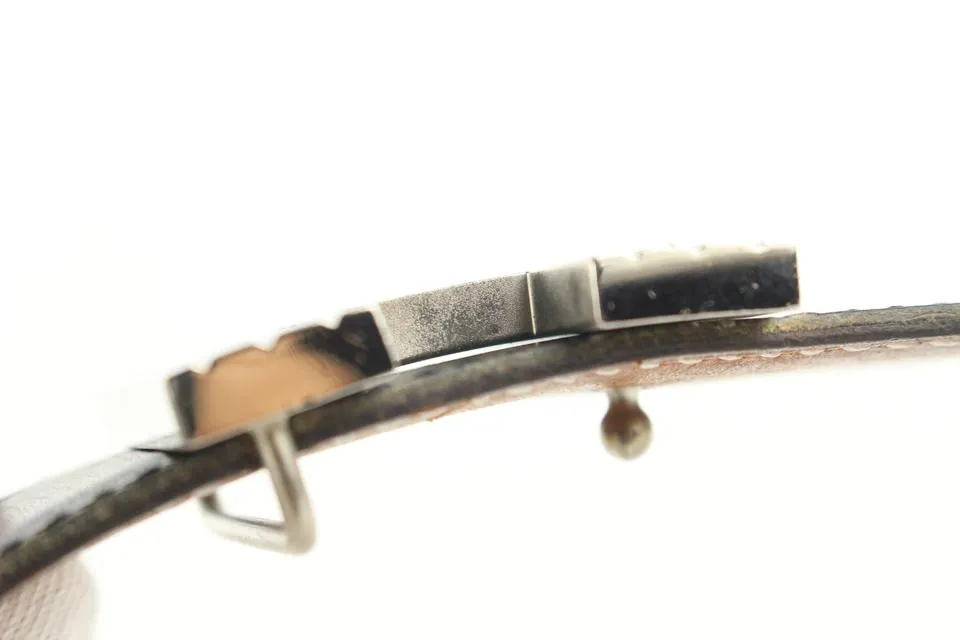 Hermès Black x Silver Reversible Cadena H Belt Kit 863her49