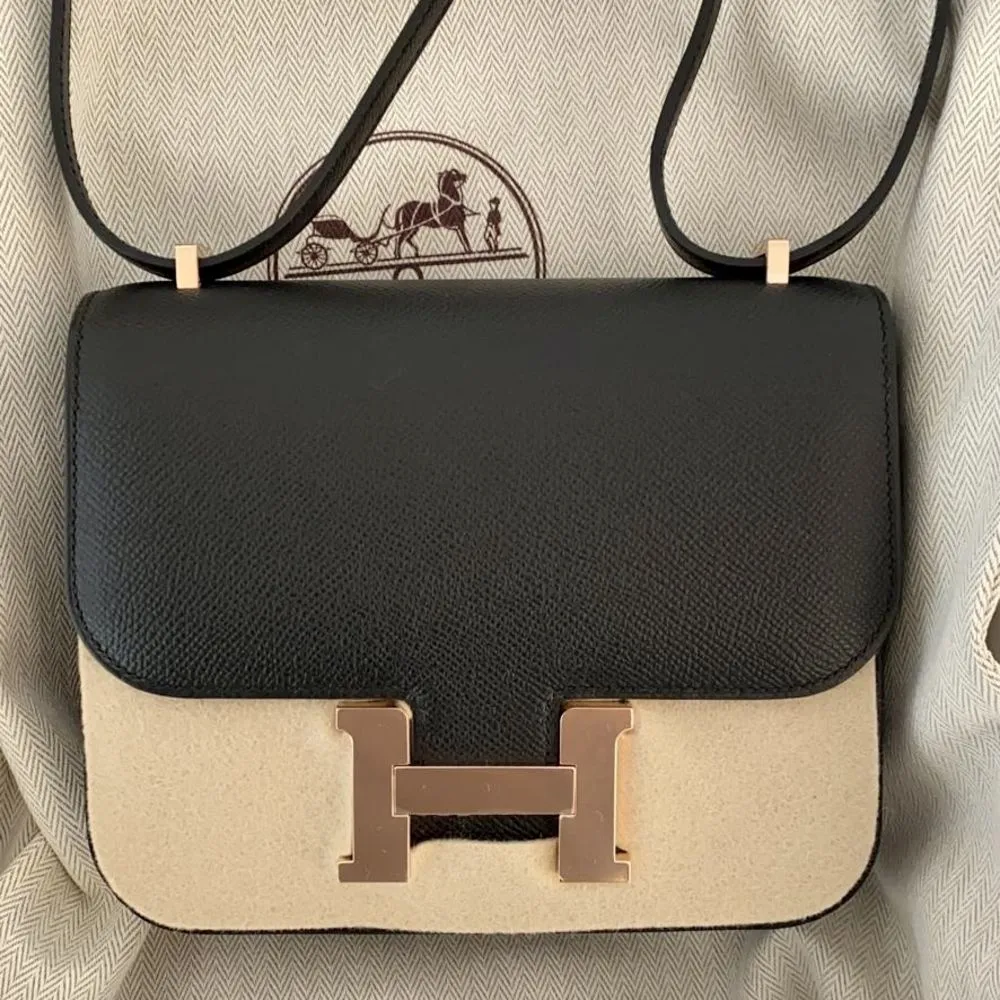 Hermès Constance 18 Noir (Black) Epsom Gold Hardware GHW
