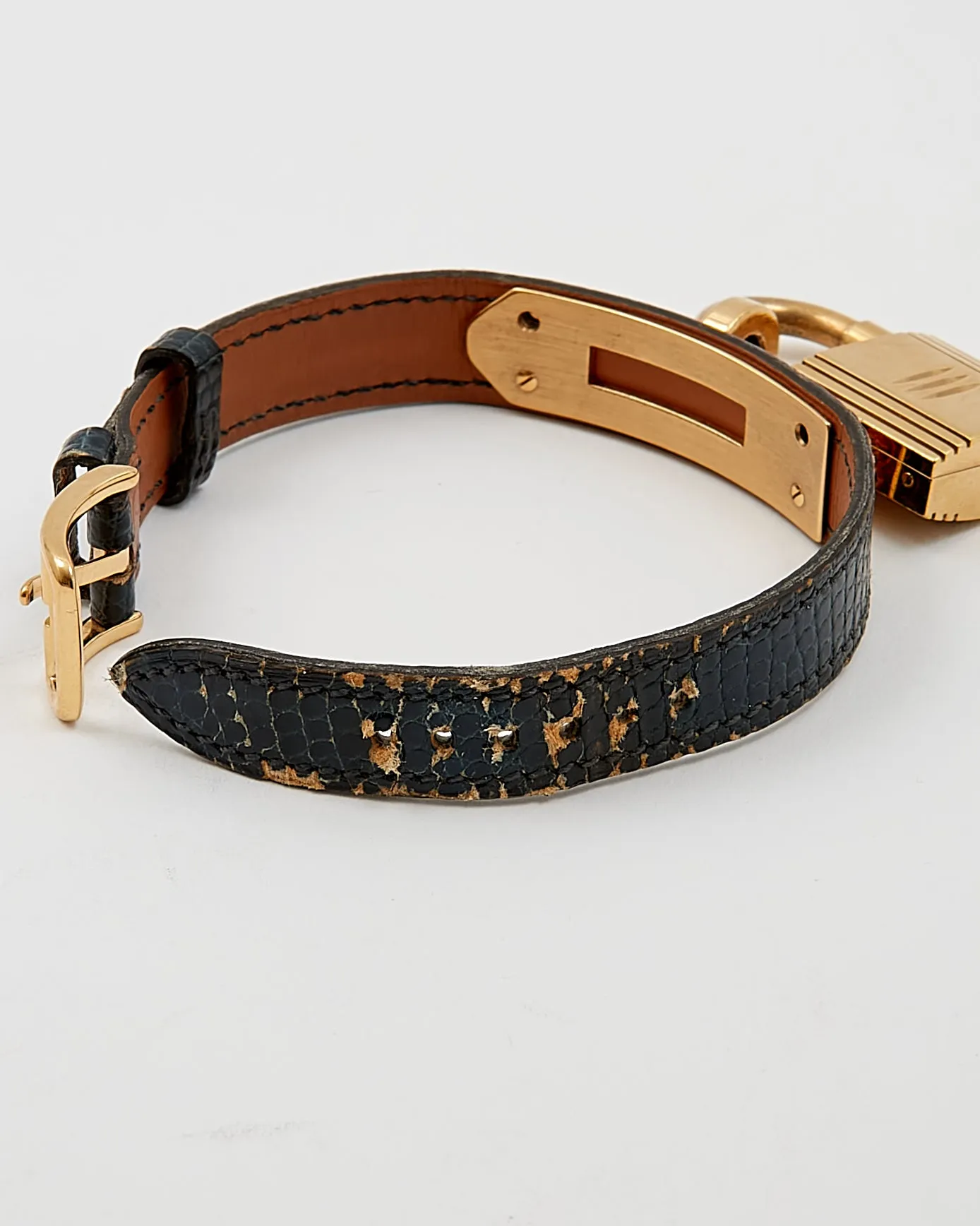 Hermès Navy Leather Kelly PM 20cm Watch