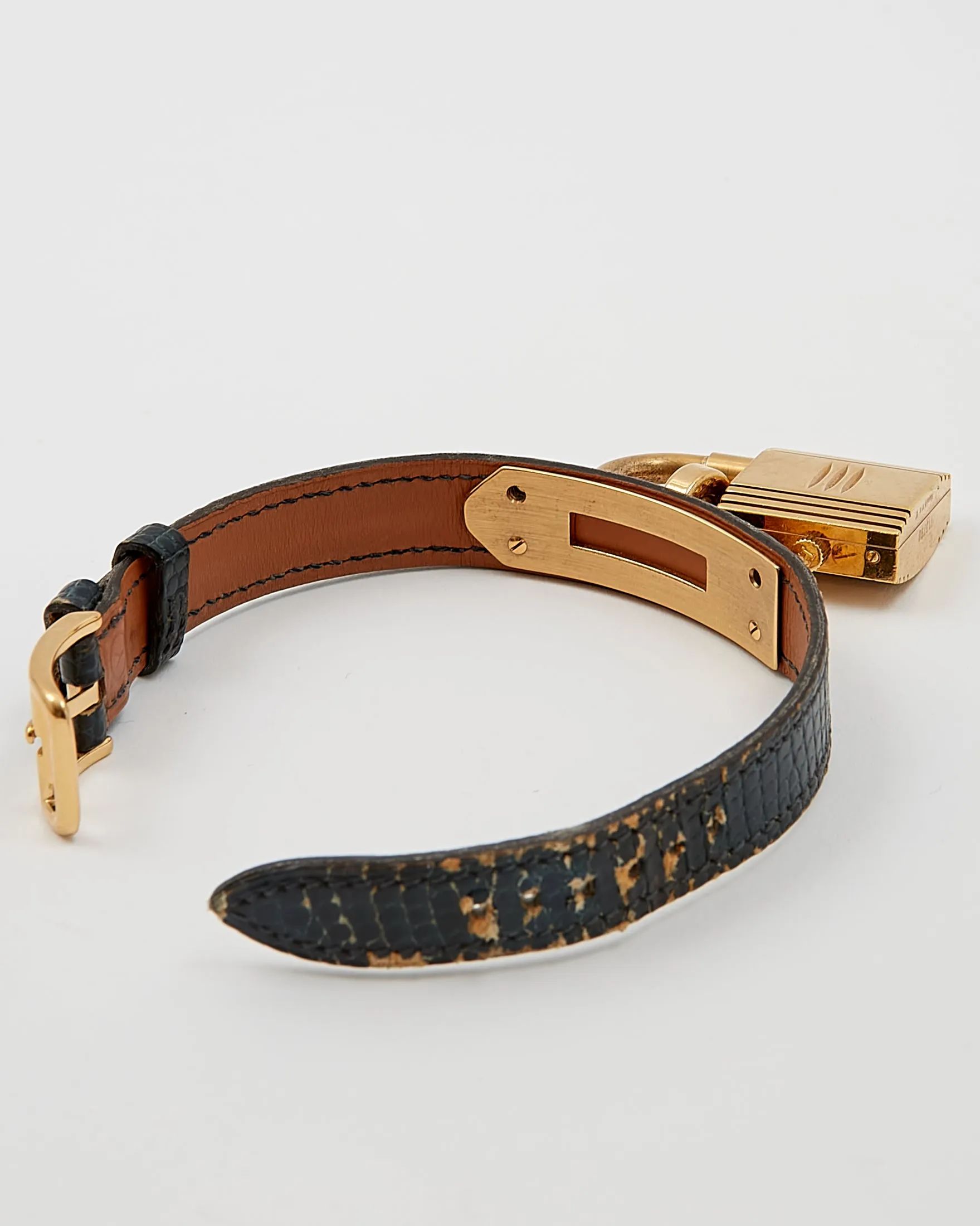 Hermès Navy Leather Kelly PM 20cm Watch