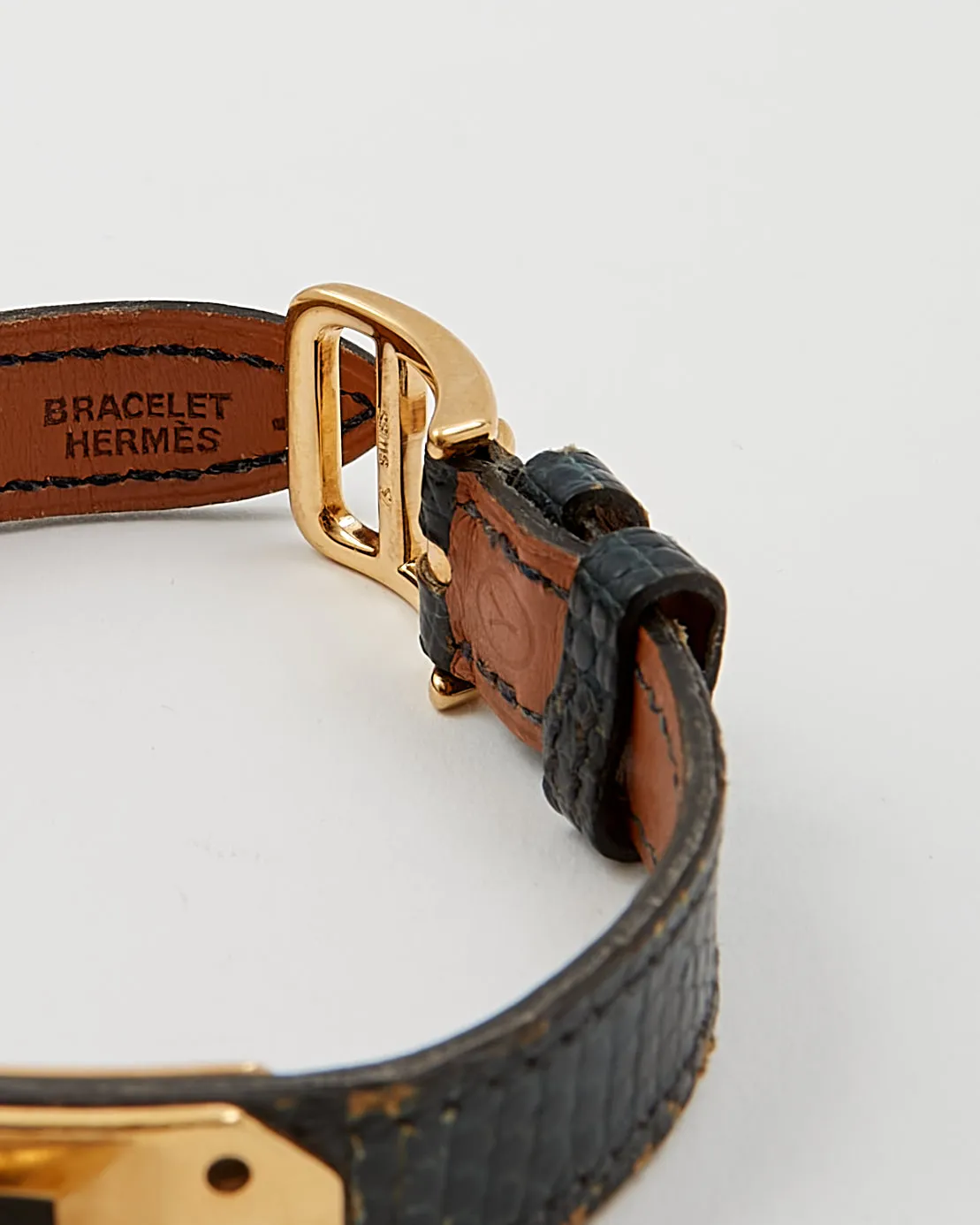 Hermès Navy Leather Kelly PM 20cm Watch