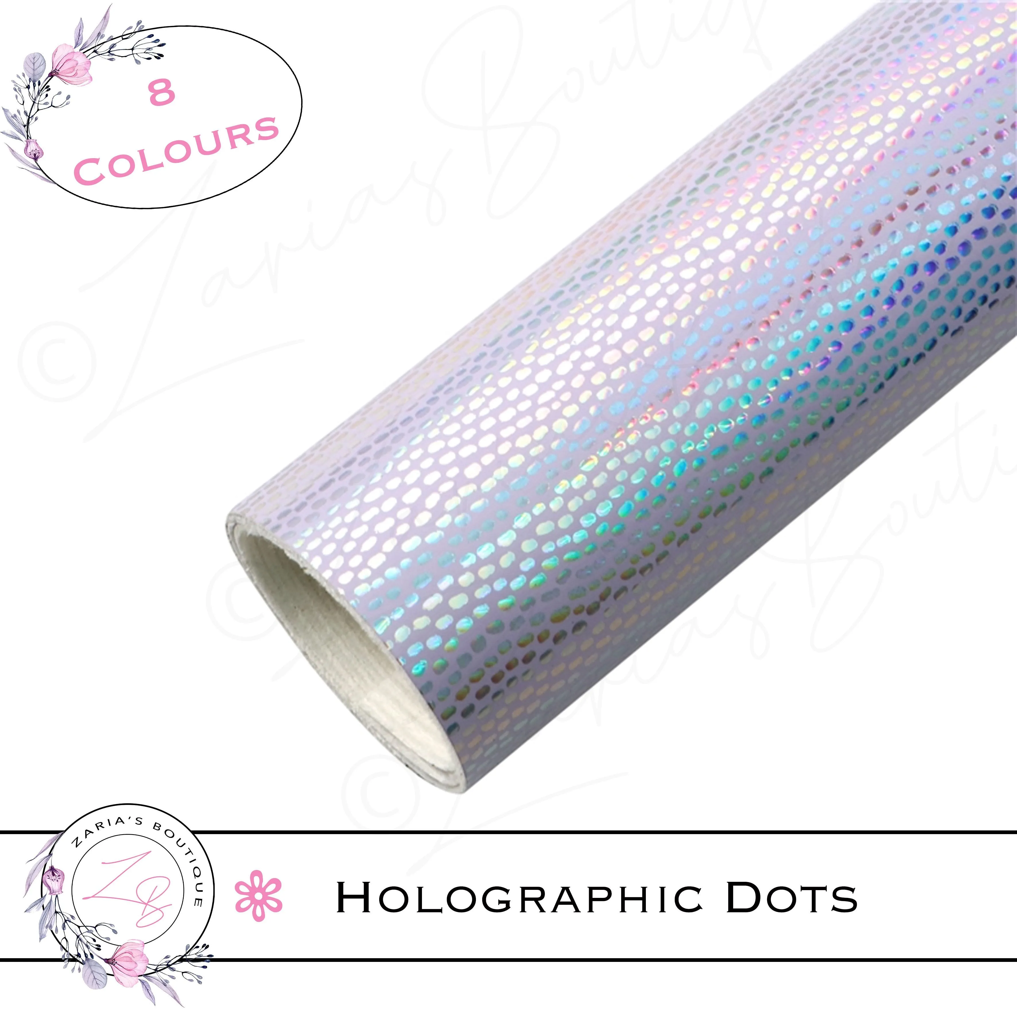 ⋅ Holographic Confetti Dots ⋅ Vegan Faux Leather ⋅ Hot Pink ⋅