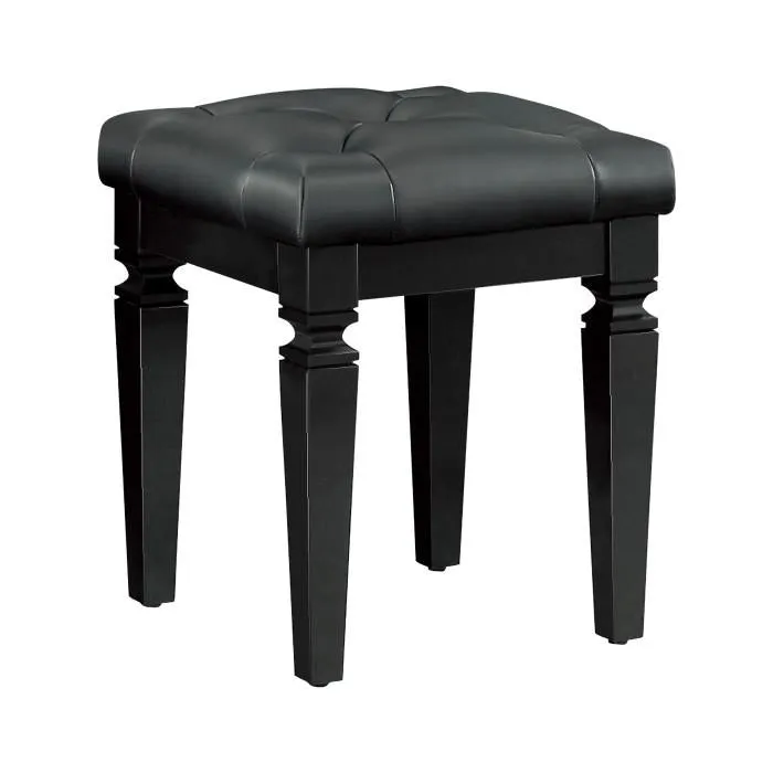 Homelegance Allura Vanity Stool in Black 1916BK-14