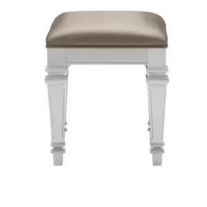 Homelegance Avondale Vanity Stool in Silver 1646-14