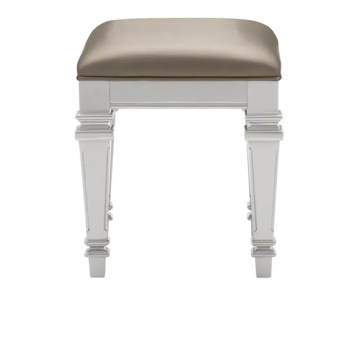 Homelegance Avondale Vanity Stool in Silver 1646-14
