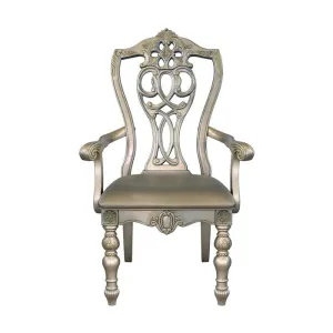 Homelegance Catalonia Arm Chair in Platinum Gold (Set of 2)