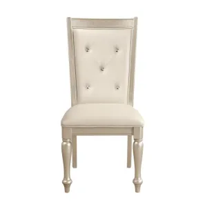 Homelegance Celandine Side Chair in Silver (Set of 2)