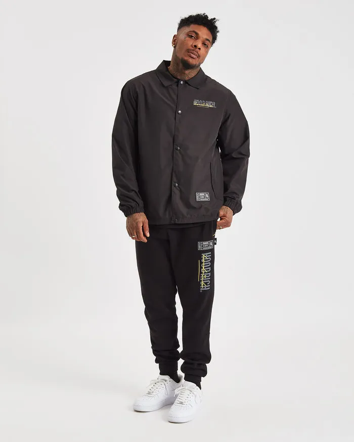 Hoodrich OG Blend Coach Jacket Black/Grey/Yellow