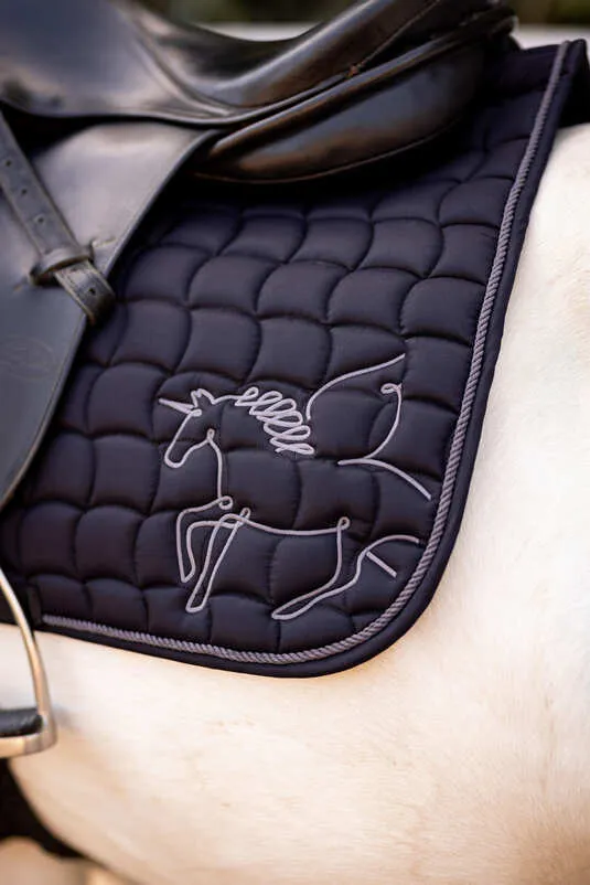 Horze Pegasus Pony Saddle Pad Caviar Black