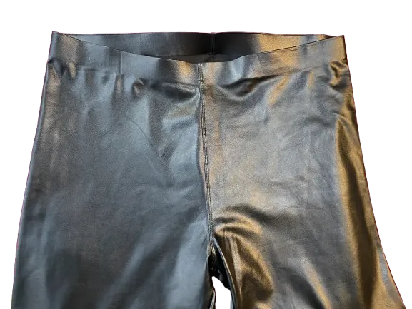 Hue Black Pleather Pants