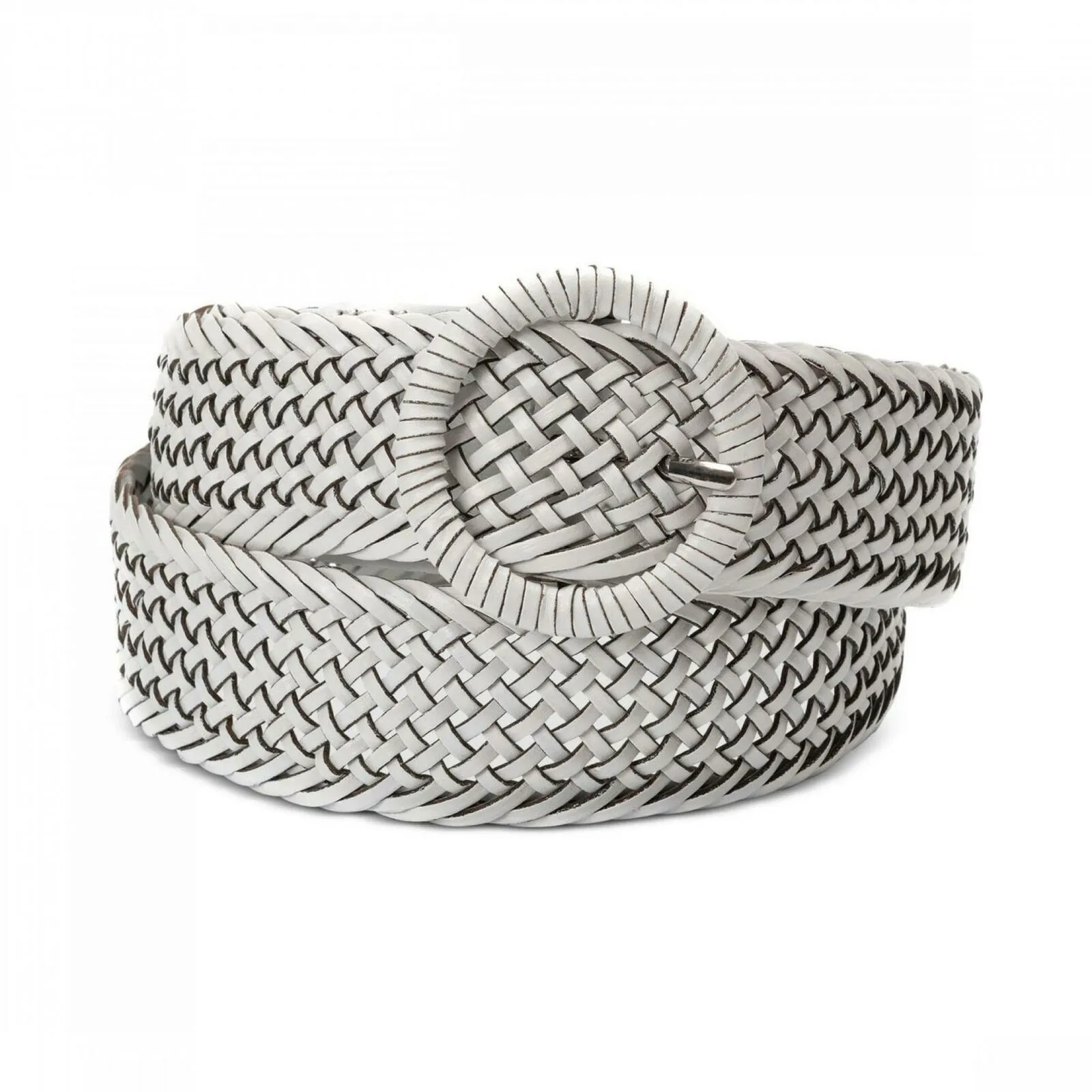 INC International Concepts Women's Woven Braid Wrapped Buckle Belt
