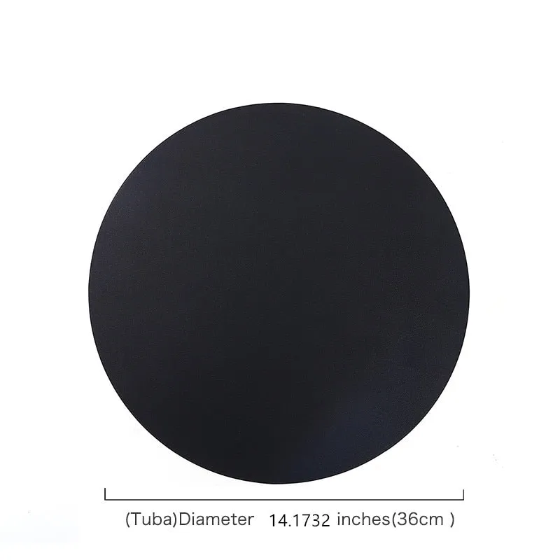 Insulation Oilproof Leather Placemat Western Food Mat Dining Tableware Table Mat Pads Bowl Cup Coaster Kitchen Accessorie
