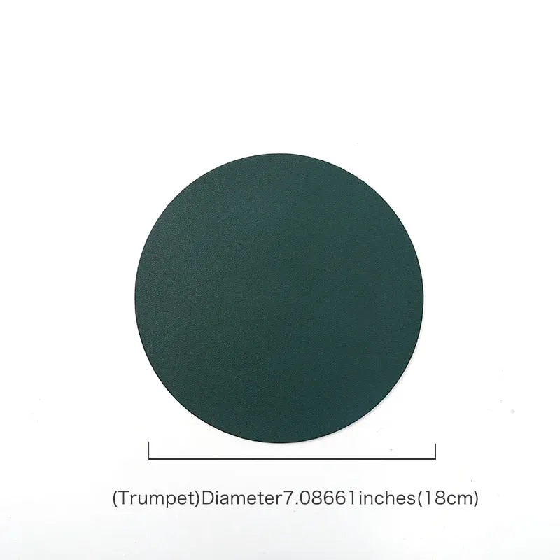 Insulation Oilproof Leather Placemat Western Food Mat Dining Tableware Table Mat Pads Bowl Cup Coaster Kitchen Accessorie