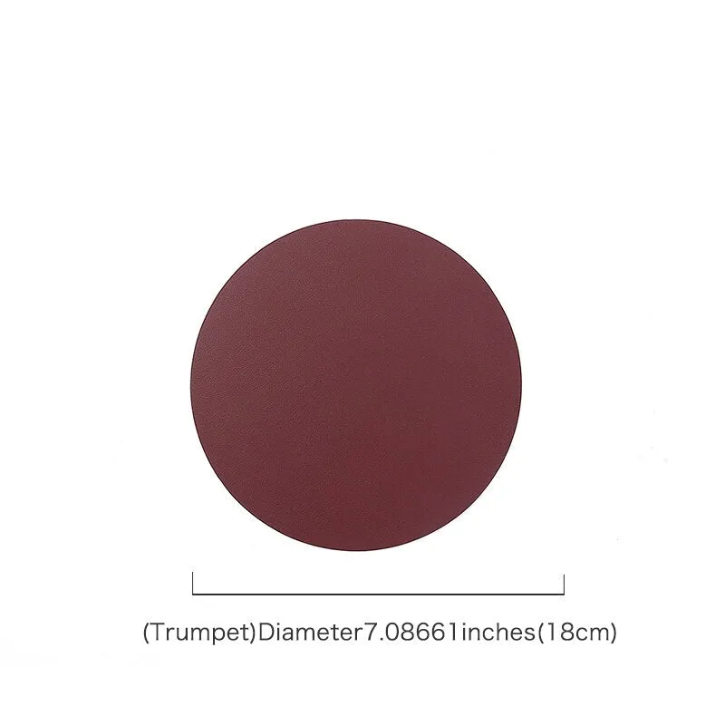Insulation Oilproof Leather Placemat Western Food Mat Dining Tableware Table Mat Pads Bowl Cup Coaster Kitchen Accessorie